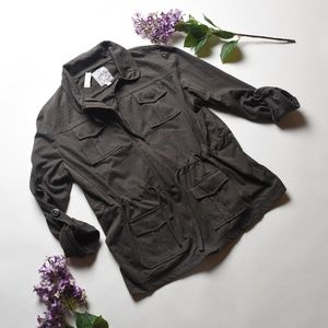 NWOT MAXIM STUDIO Olive Green Elastic Waist Top M